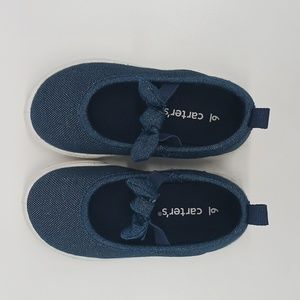 Carter's Toddler Blue Sparkle Dressy Shoes (Size 6)
